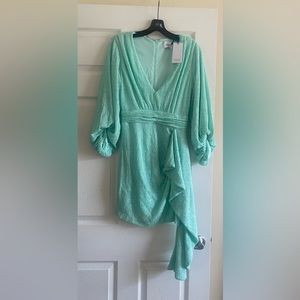NWT One 33 Social Mint Green Sequence Mini Dress. Beautiful. Size 8.